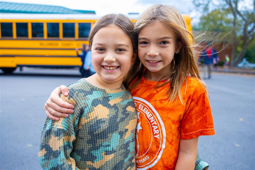 Students practice bus safety